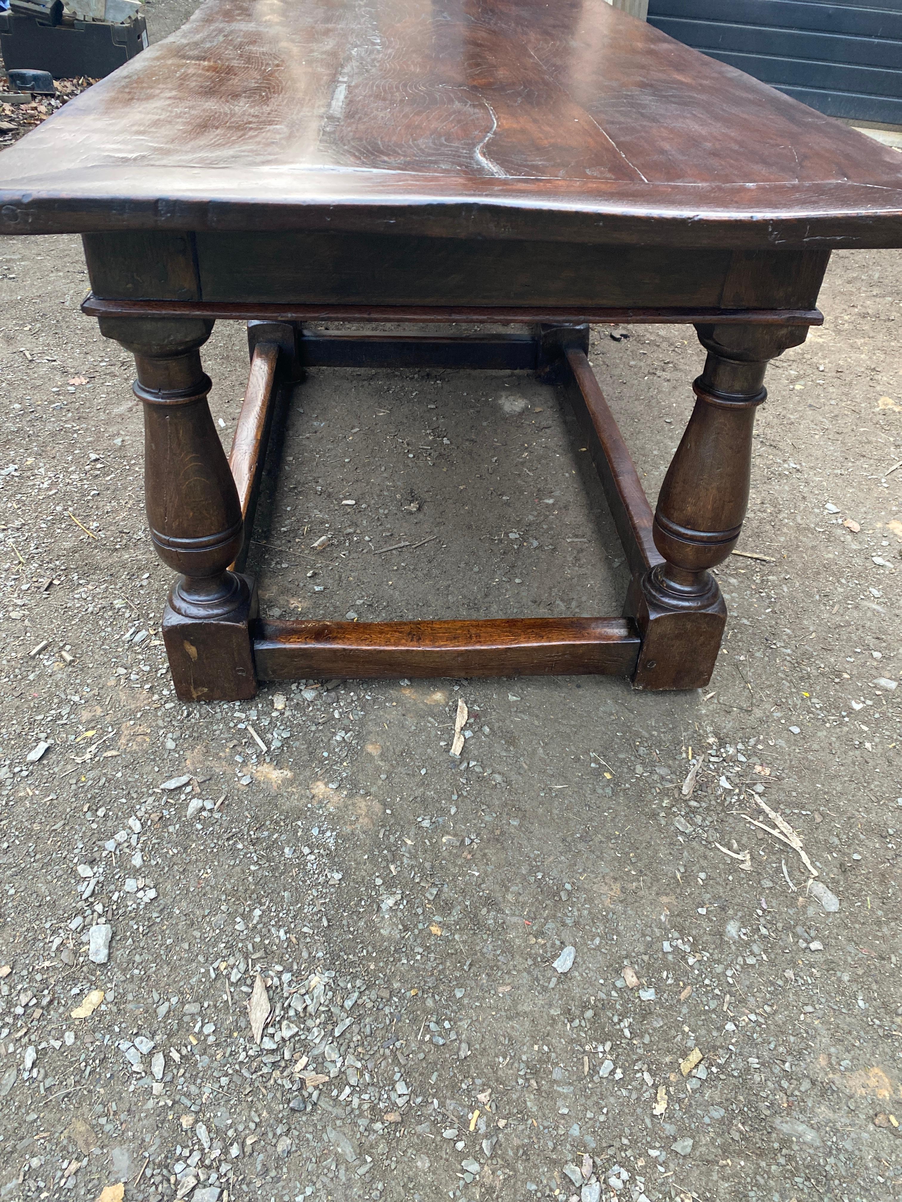 19th Century English Renaissance Console Table with 6 Large Legs 3