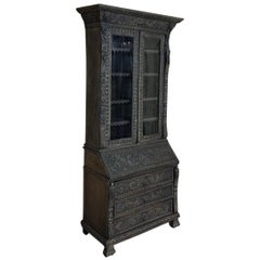 19th Century English Renaissance Secretary, Bookcase