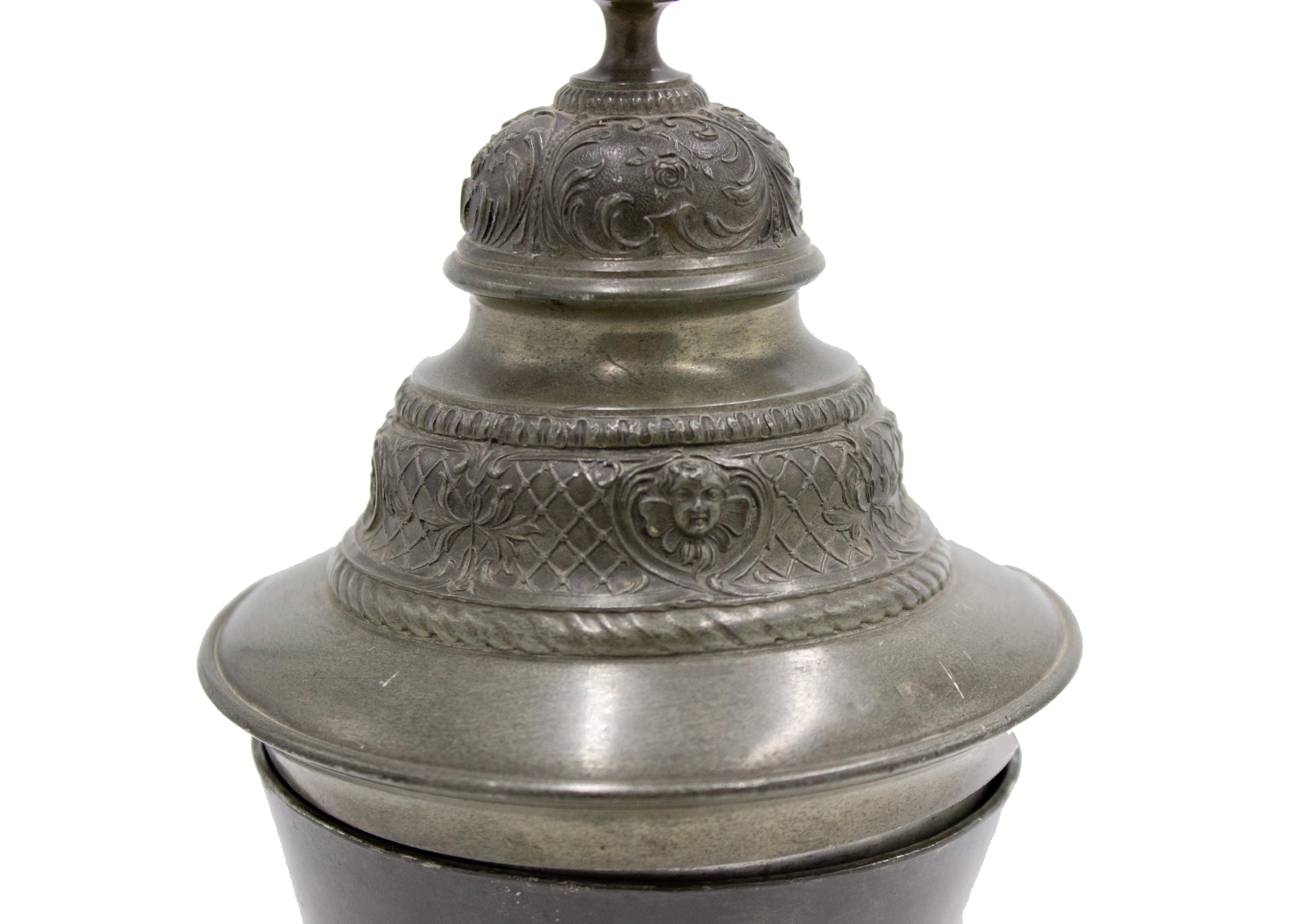 19th Century English Renaissance Style Pewter Chalice In Good Condition For Sale In New York, NY