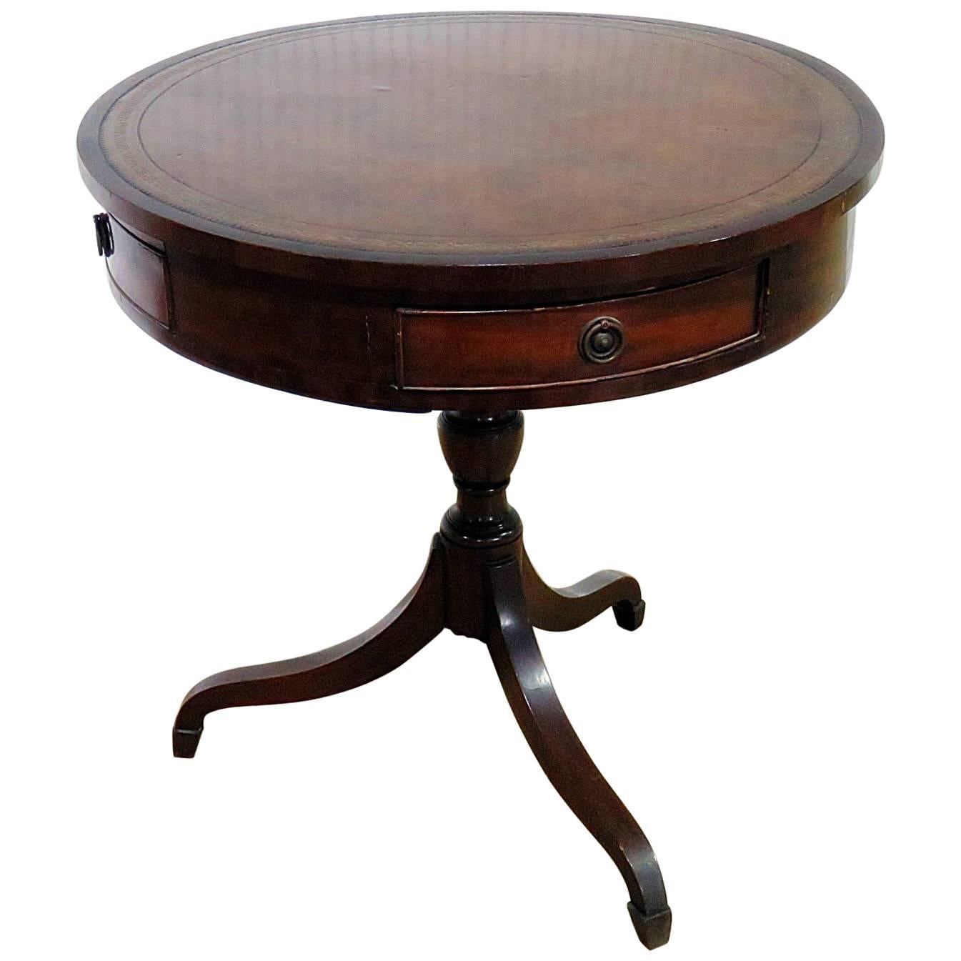 19th Century English Revolving Drum Table