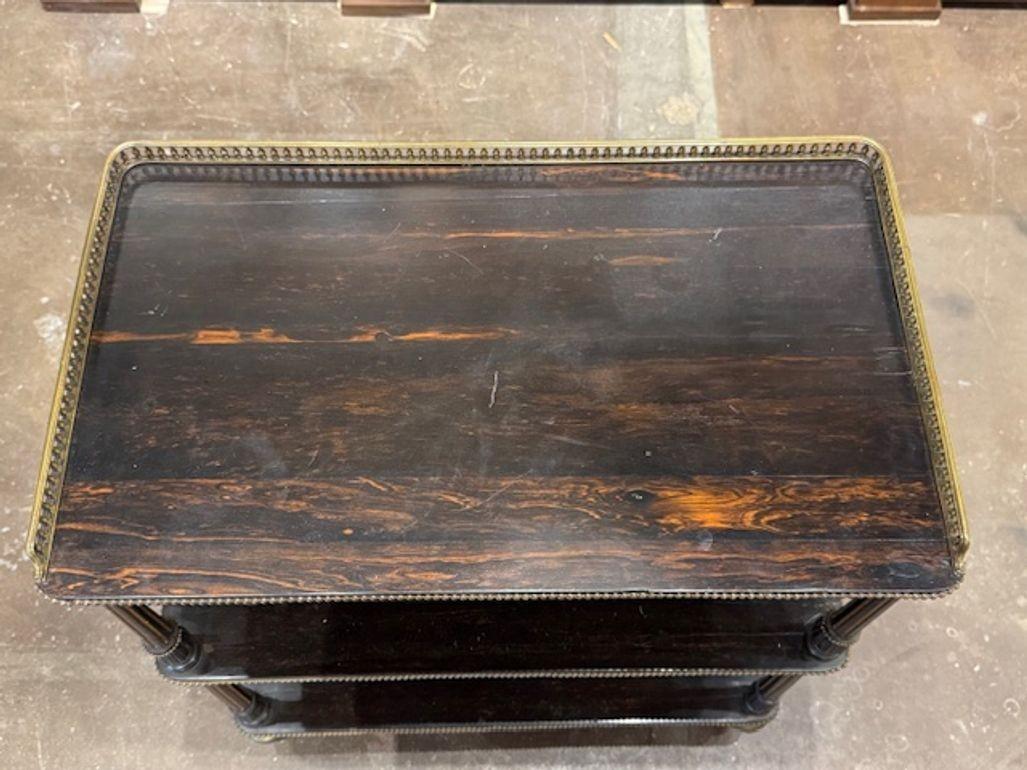 Inglese Tavolo trolley inglese del XIX secolo in palissandro e ottone in vendita