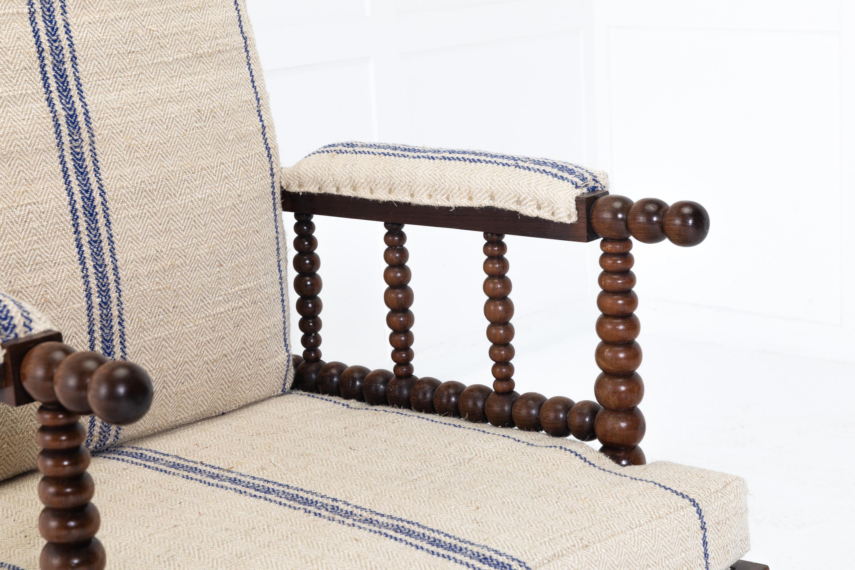 19th Century English Rosewood Bobbin Chair In Good Condition In Gloucestershire, GB