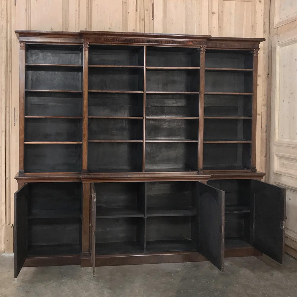 Hand-Crafted 19th Century English Rosewood Bookcase, Very Shallow