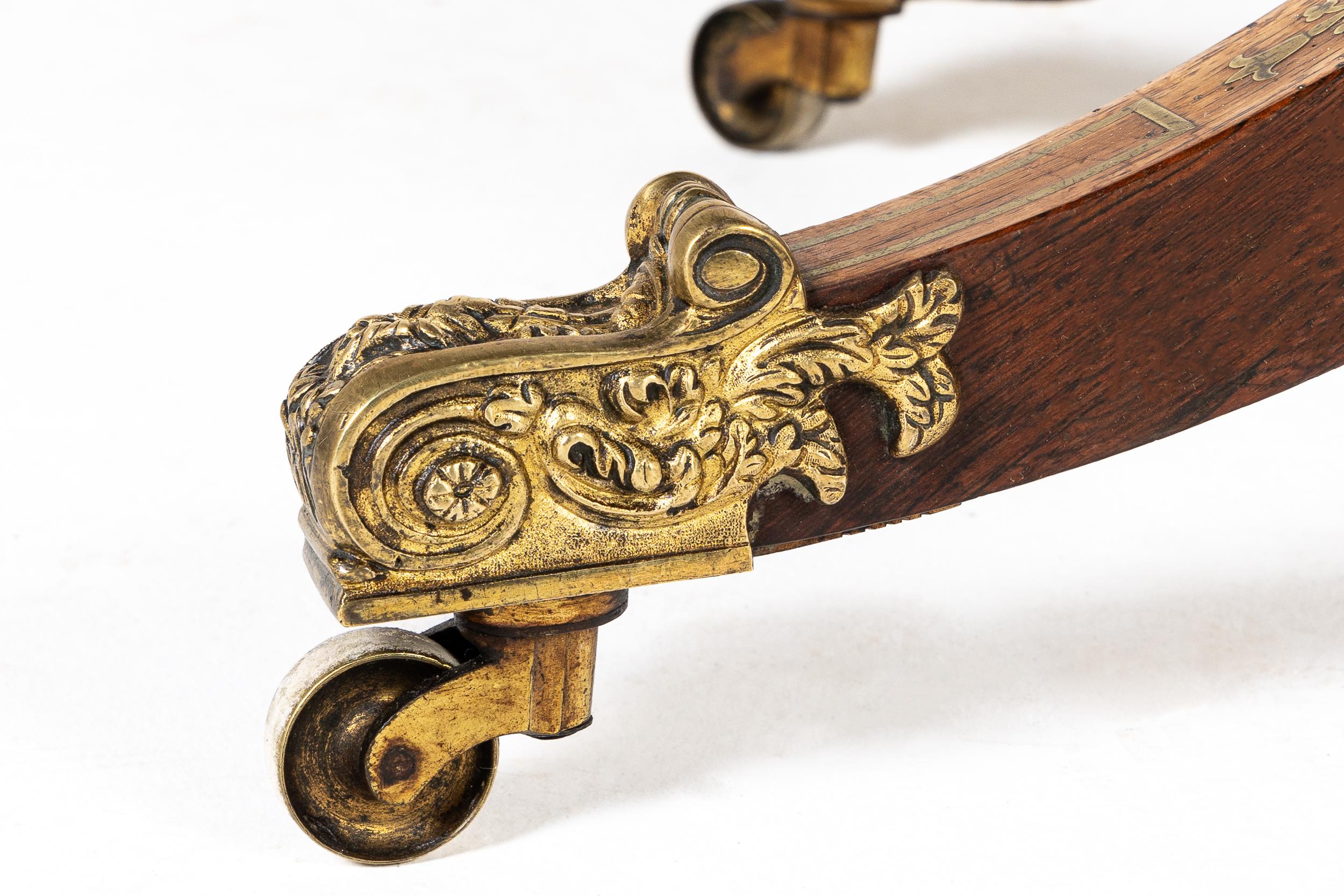 Bois de rose Table à cartes anglaise du 19ème siècle en vente
