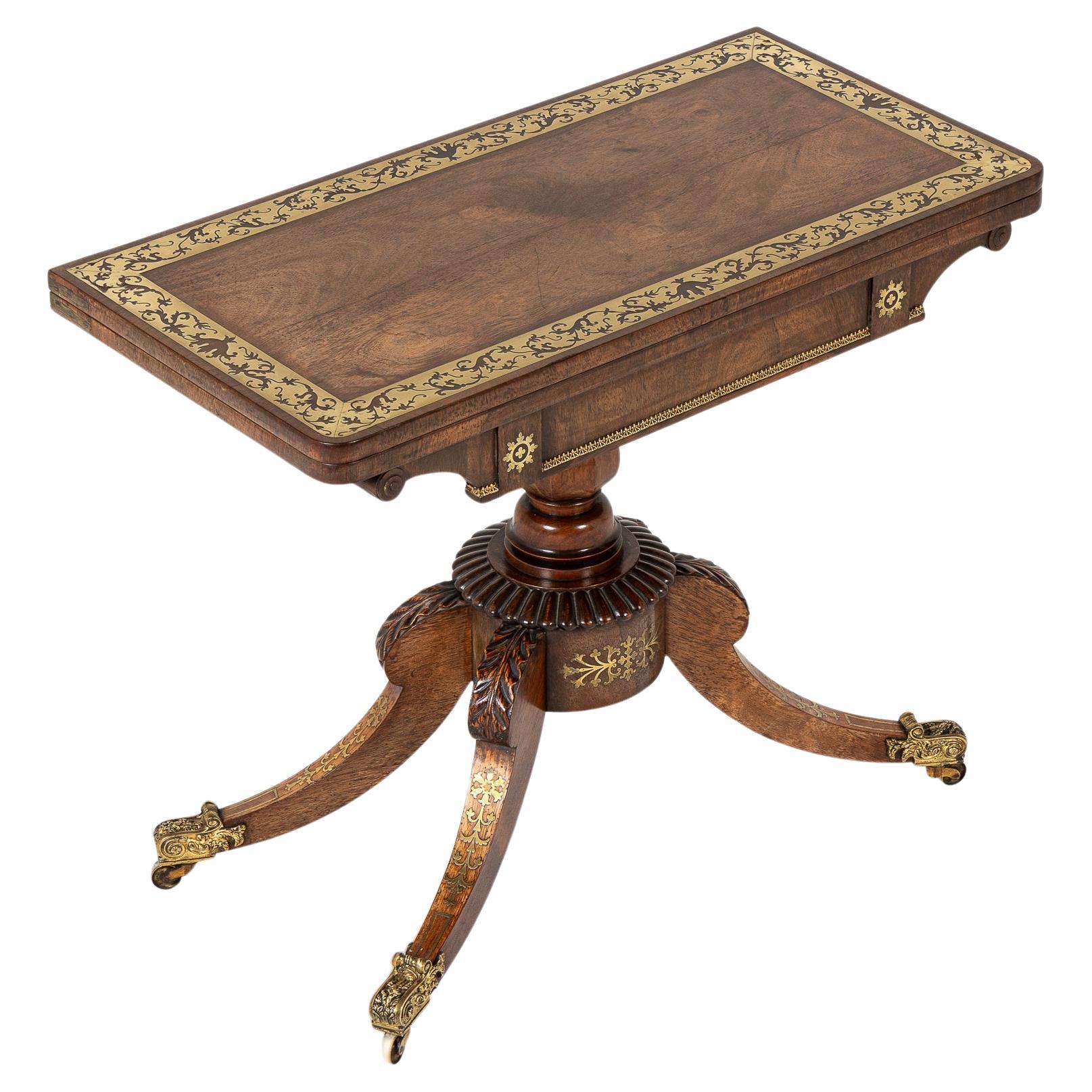 19th Century English Rosewood Card Table
