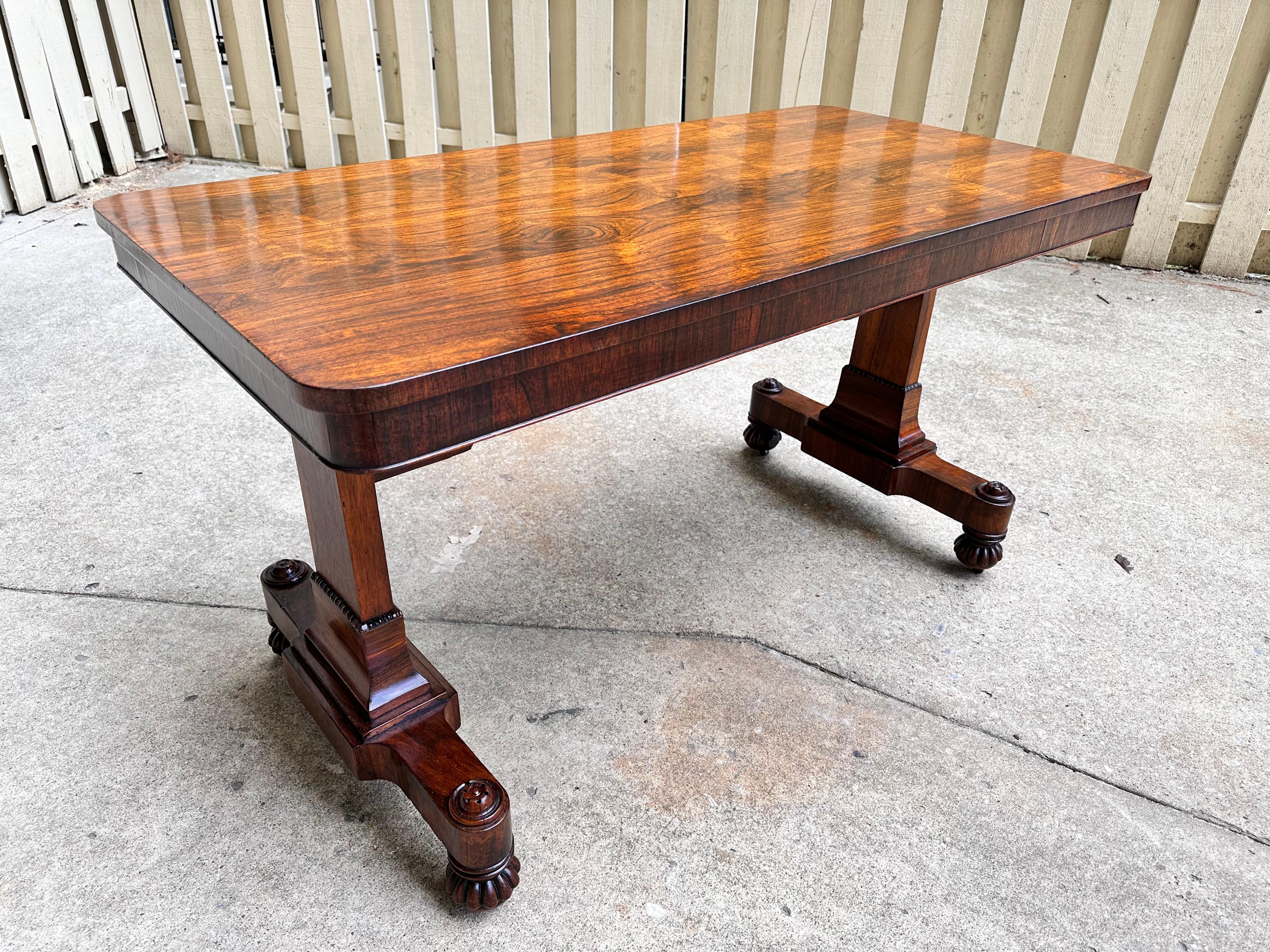 19th Century English Rosewood Entry Table For Sale 5