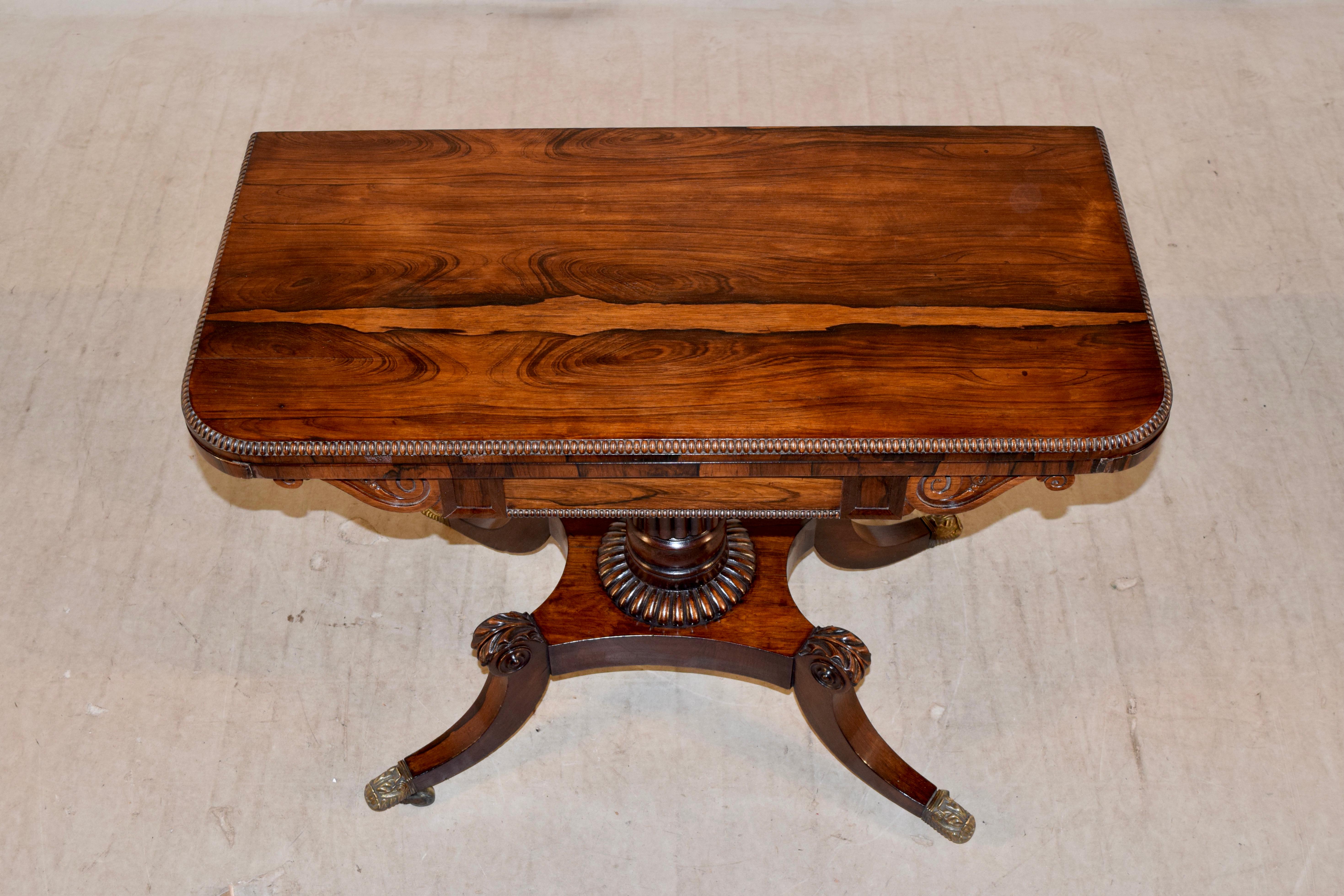 19th Century English Rosewood Game Table For Sale 7