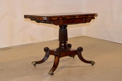 Englischer Palisander-Spieltisch aus dem 19. Jahrhundert