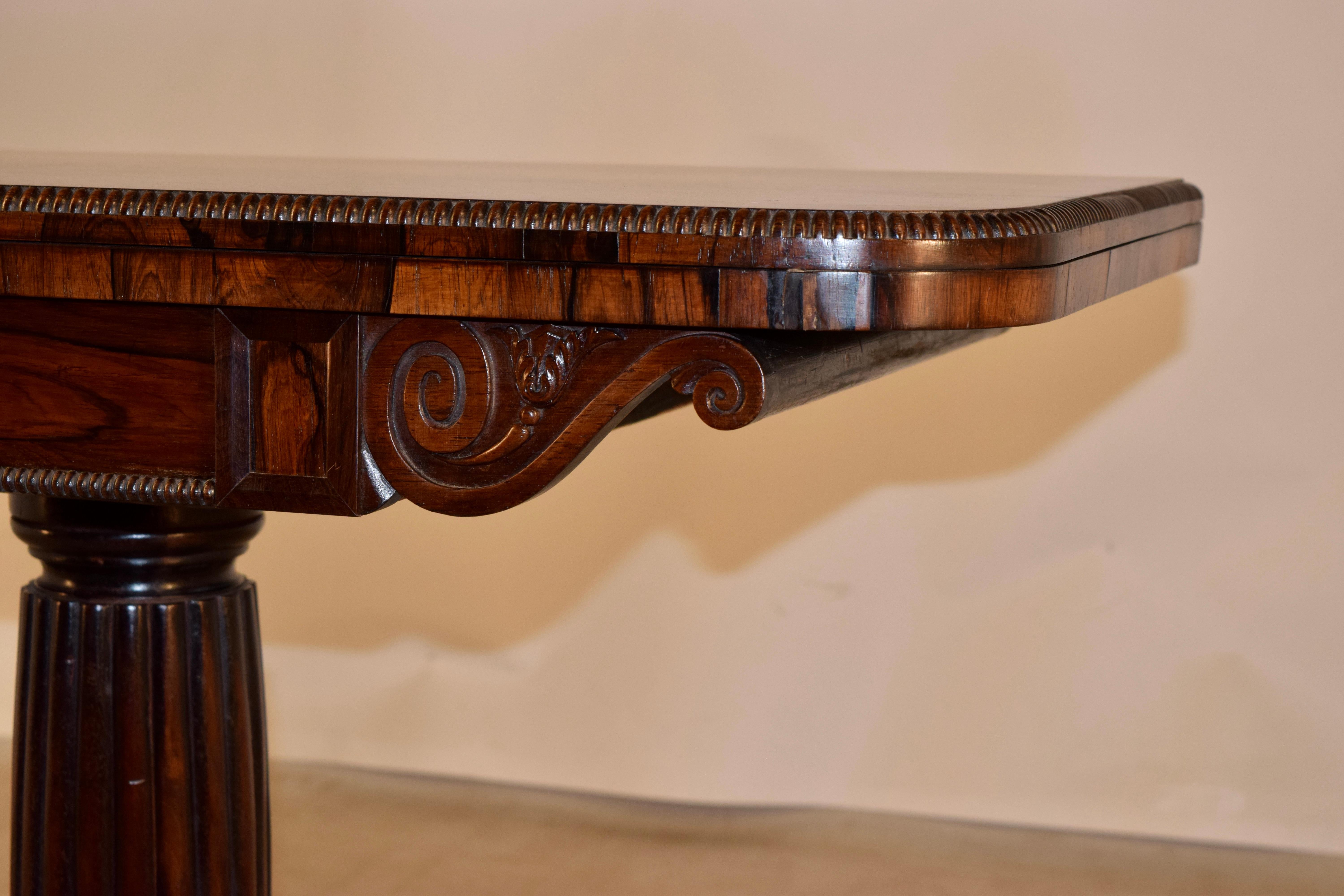 19th Century English Rosewood Game Table For Sale 2