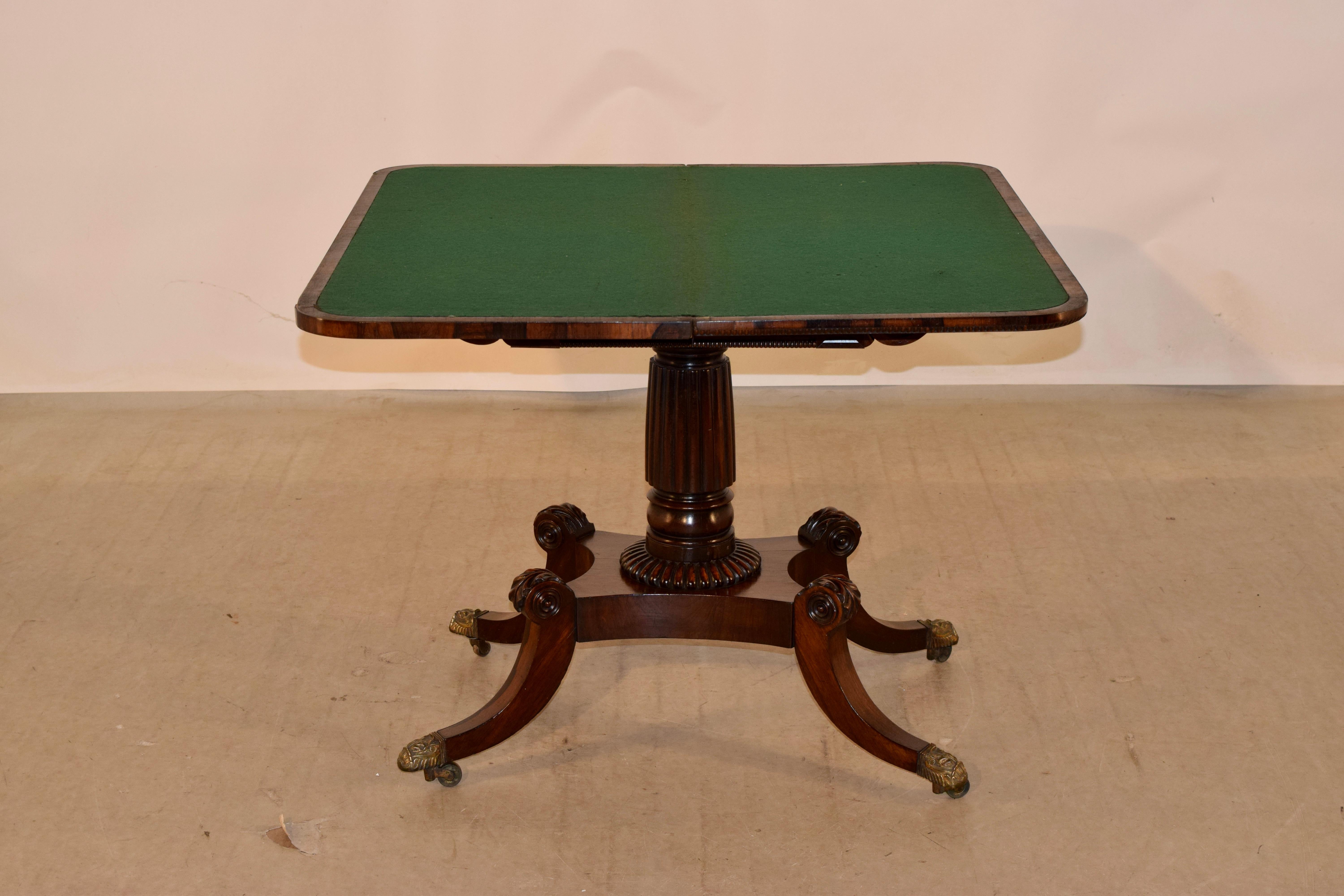 19th Century English Rosewood Game Table For Sale 3