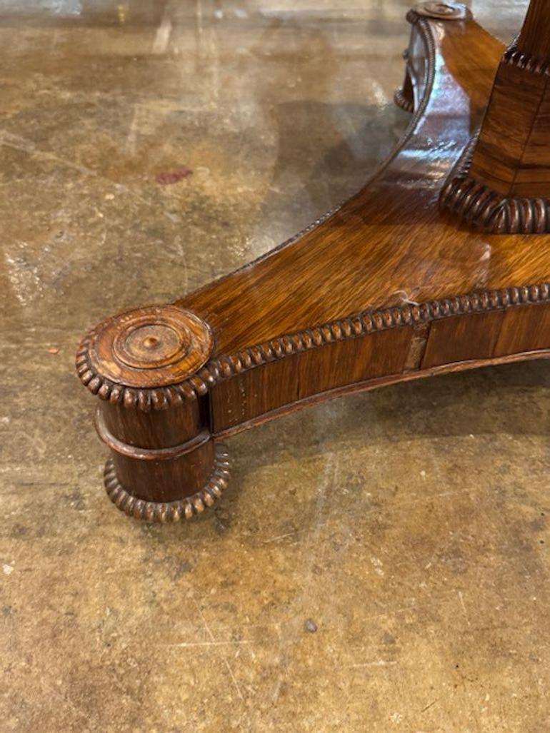 Italian 19th Century English Rosewood Pedestal Table For Sale