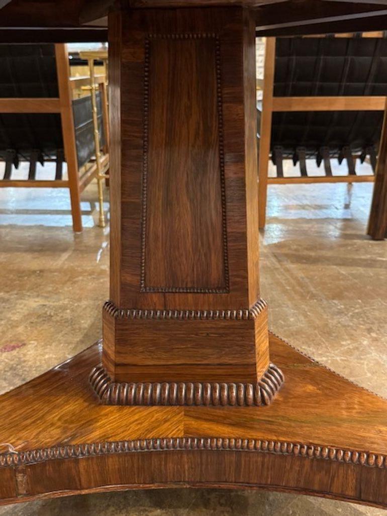 19th Century English Rosewood Pedestal Table In Good Condition For Sale In Dallas, TX