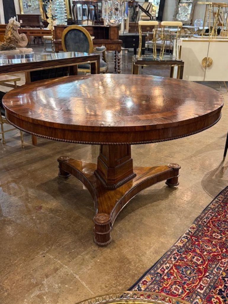 19th Century English Rosewood Pedestal Table For Sale 1