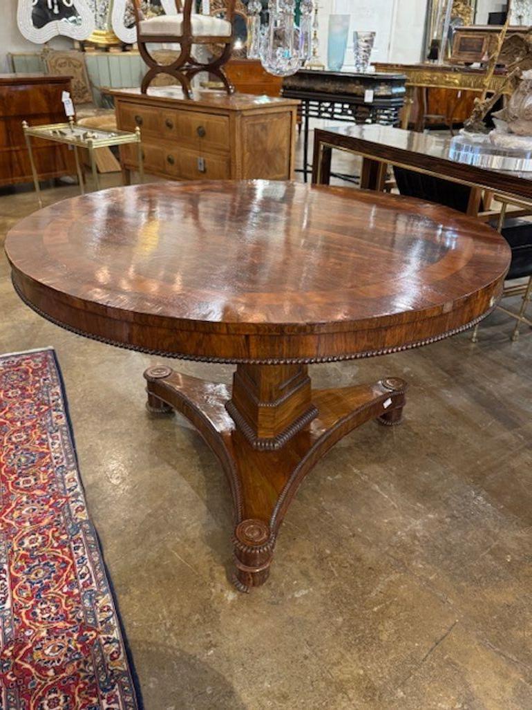 19th Century English Rosewood Pedestal Table For Sale 2