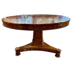 19th Century English Rosewood Pedestal Table