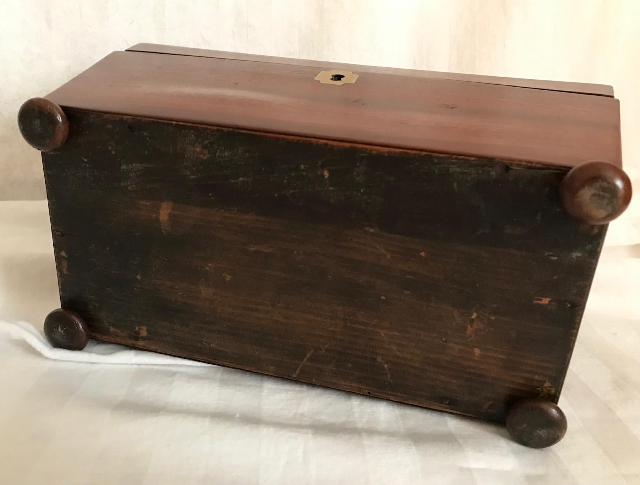 19th Century English Rosewood Tea Caddy 5