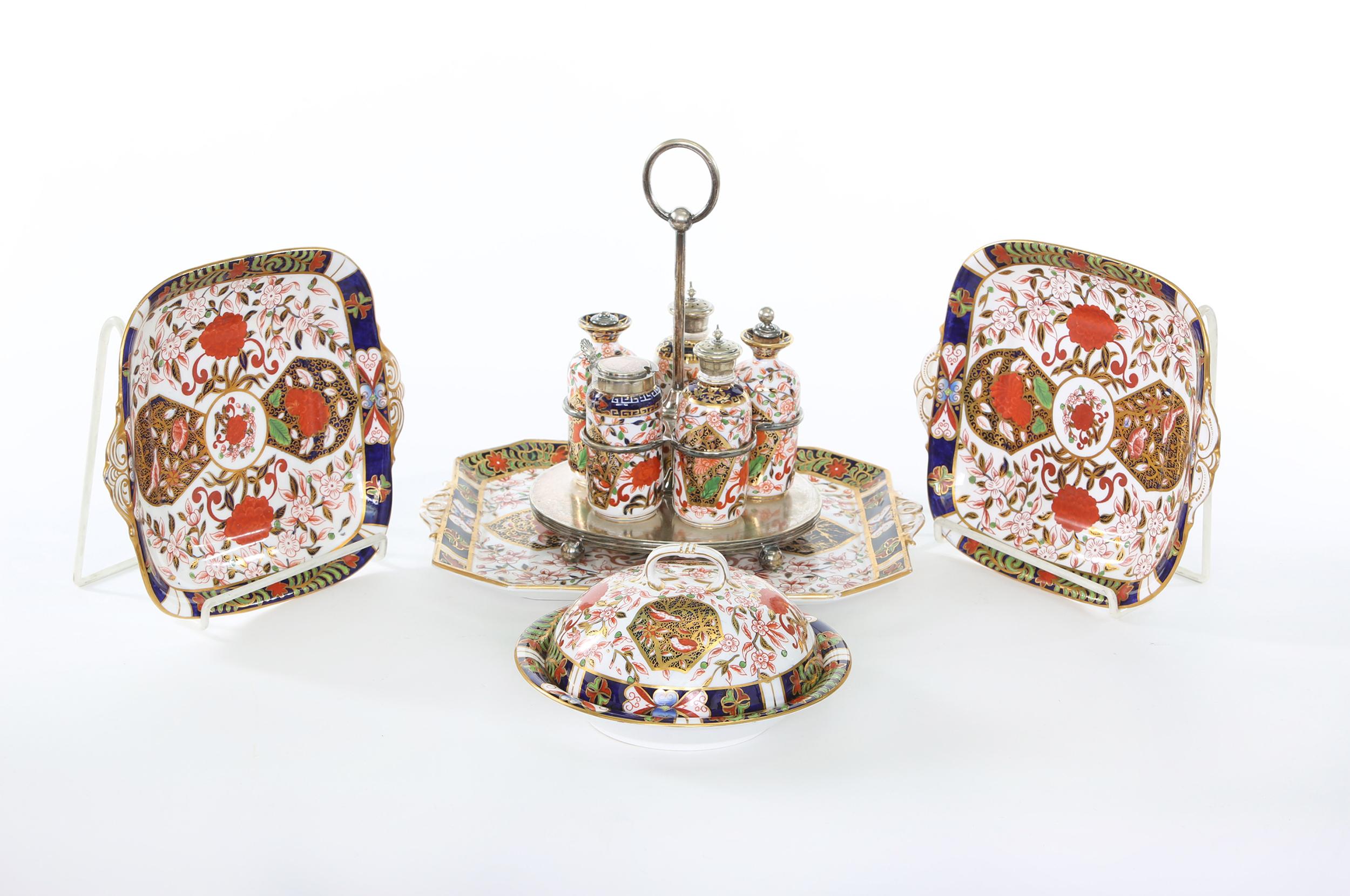 19th Century English Royal Crown Derby Serving Pieces In Good Condition In Tarry Town, NY