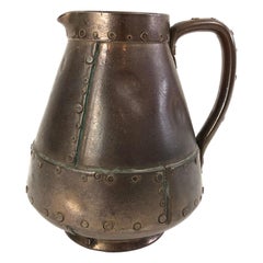 19th Century English Royal Doulton Trompe L'Oeil "Copper” Pitcher in Pottery