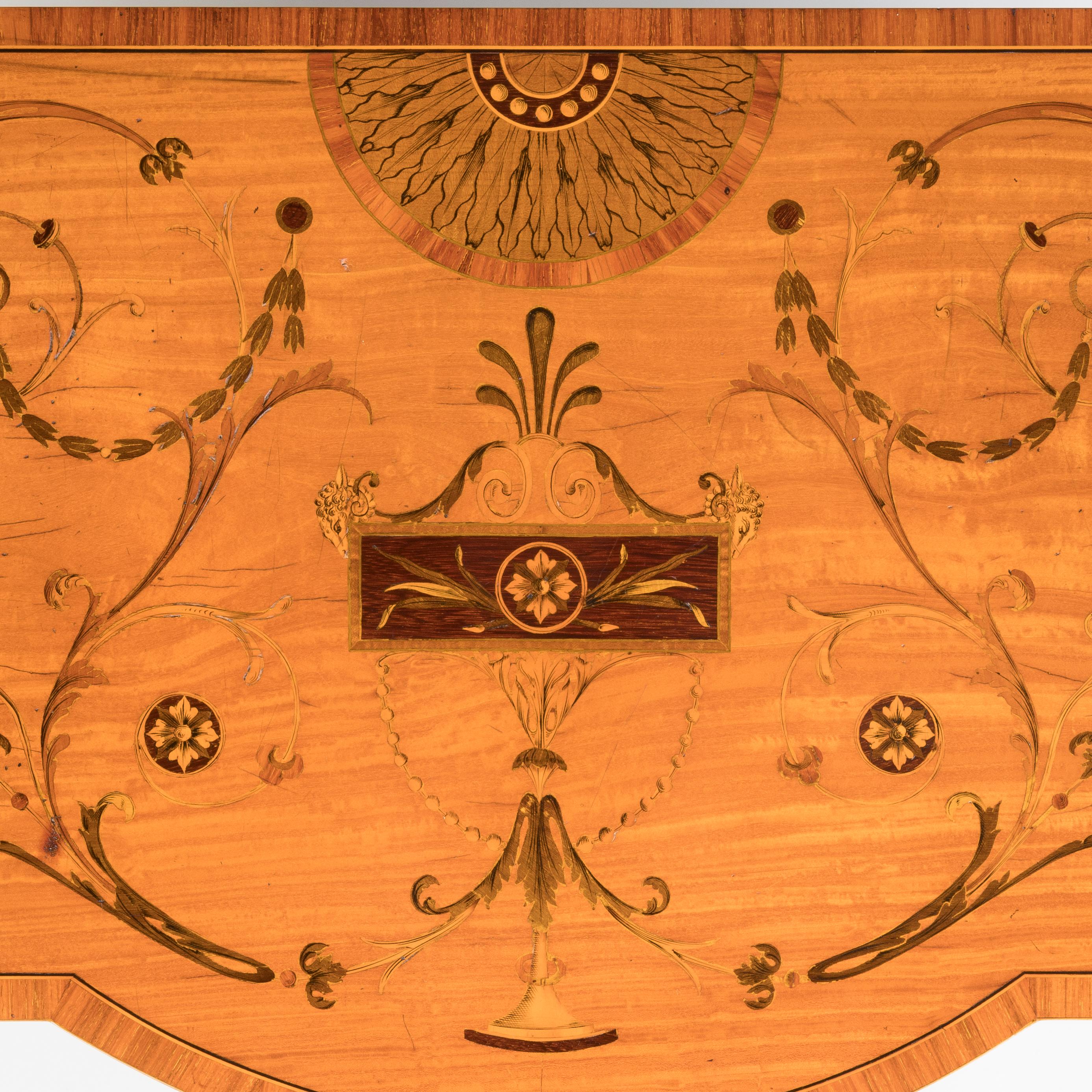 19th Century English Satinwood Console Table attributed to Wright & Mansfield For Sale 6