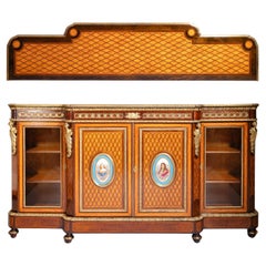 19th Century English Satinwood, Parquetry Side Cabinet Attributed To Donald Ross