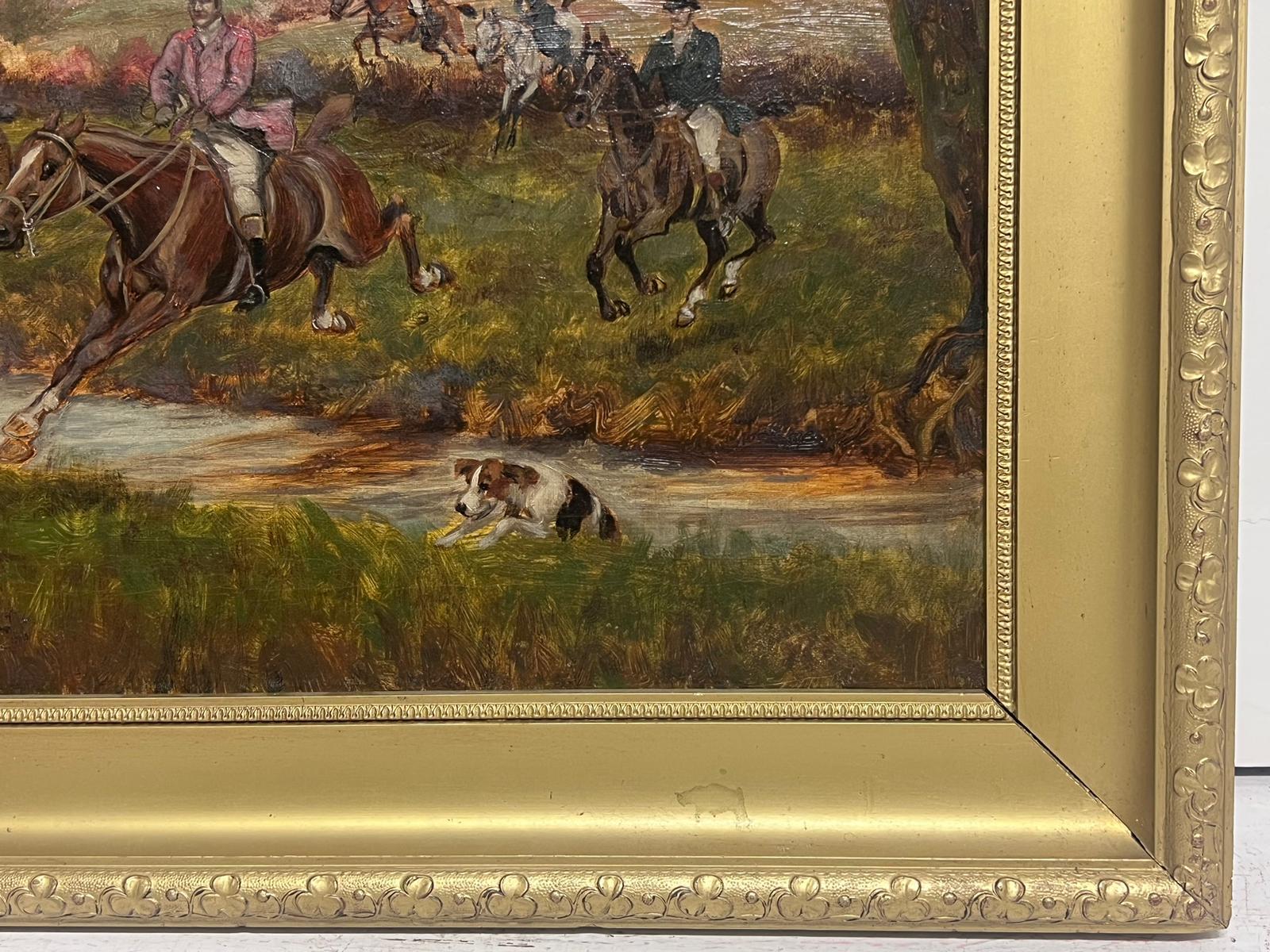 The Fox Hunt
English School (19th Century)
oil on canvas, framed
framed: 21 x 29 inches
canvas: 16 x 24 inches
provenance: private collection, England
condition: very good and sound condition, showing its age but good. 