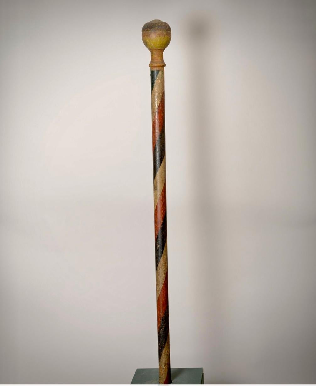 A Fine and Rare Early Barbers Pole, Early 18th Century, English School - Sculpture by 19th Century English School