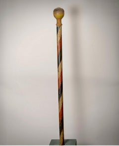 Antique A Fine and Rare Early Barbers Pole, Early 18th Century, English School