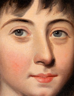 Lovely English 19th portrait of a girl, Sarah Storry, Cousin of Capper f Clapton