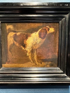 19th century portrait of a gun dog