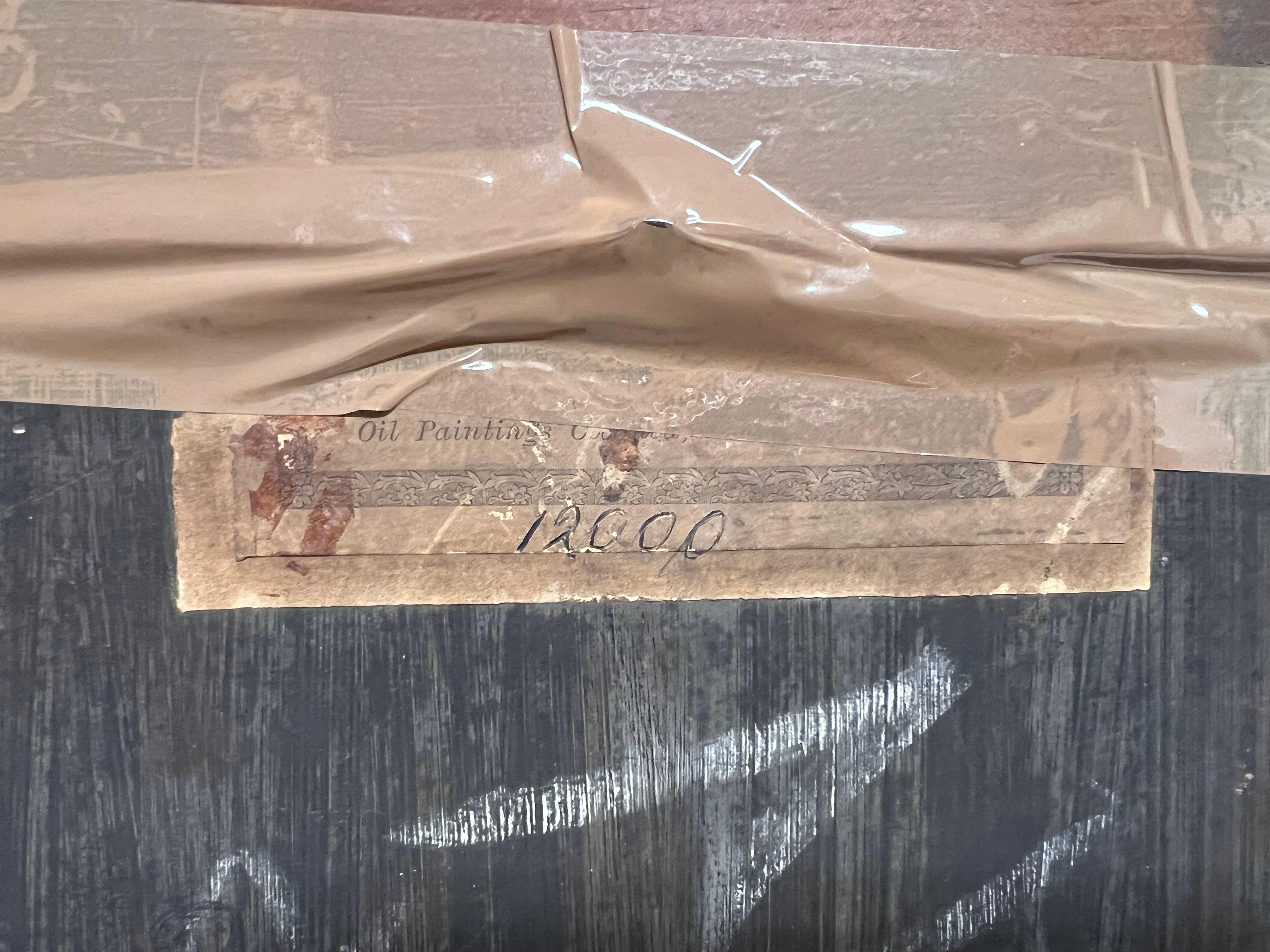 Belle peinture à l'huile anglaise des années 1830 sur panneau Countryside Rural Lane avec cadre doré en vente 1