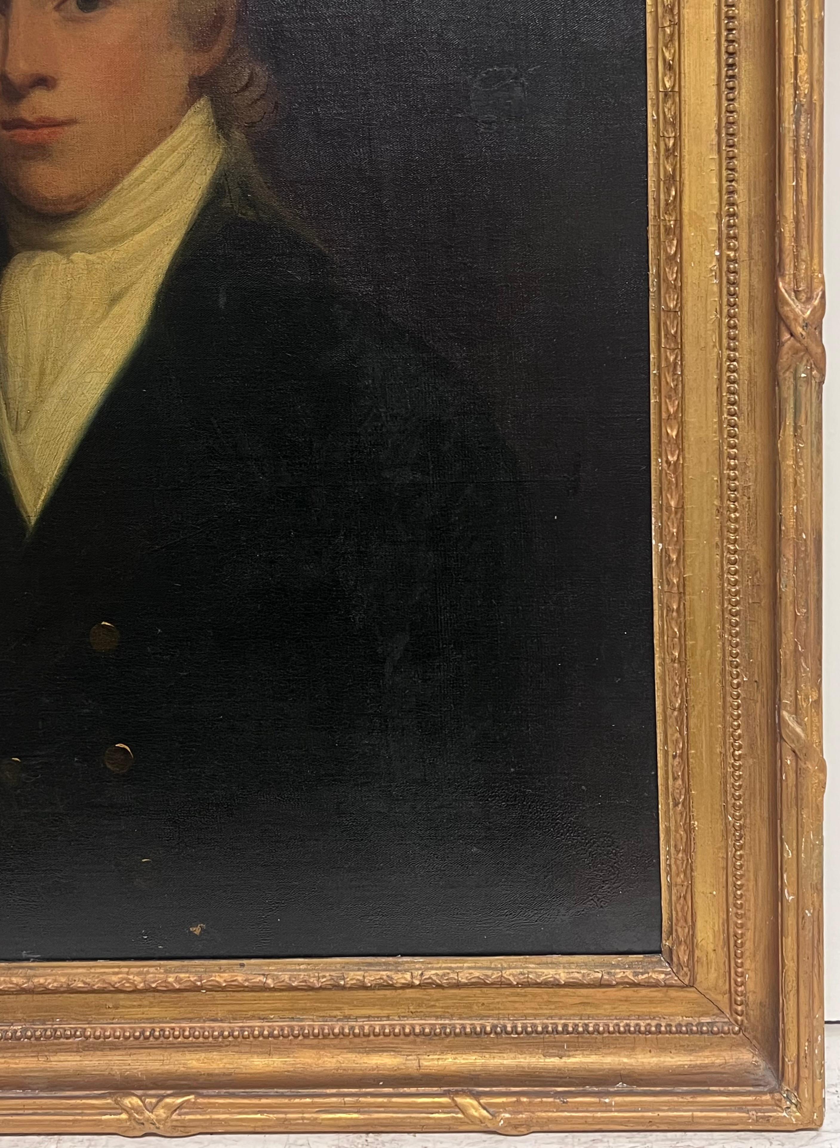 Fine 1830's English Portrait of Young Baronet Gentleman Large Oil Painting For Sale 2