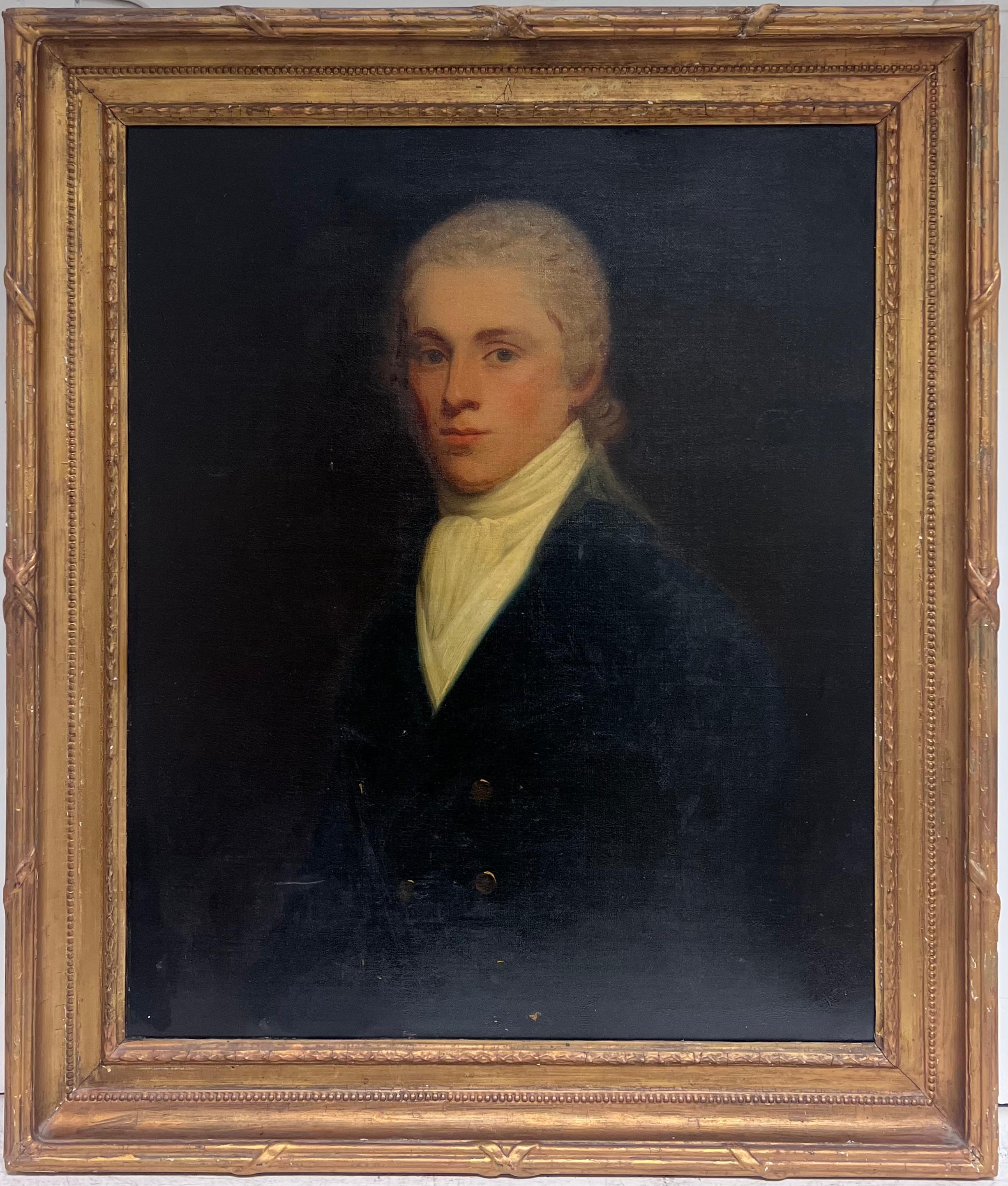 19th Century English School Figurative Painting - Fine 1830's English Portrait of Young Baronet Gentleman Large Oil Painting