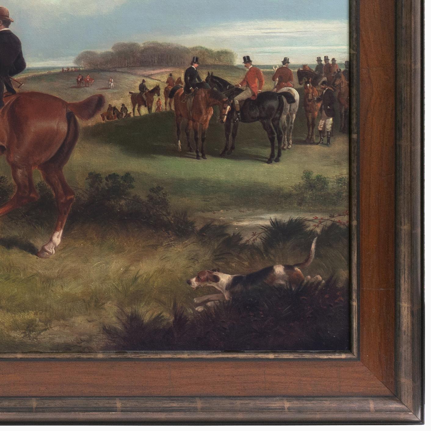 'Gone to Ground', Olio di caccia equestre di grandi dimensioni, Cavalli, Beagles, Inglese, Studio 1