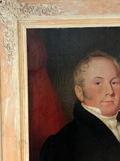 Large Victorian Portrait of Country Gentlemen Squire Oil Painting on Canvas