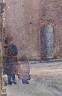 Street scene with ladies, late 19th century