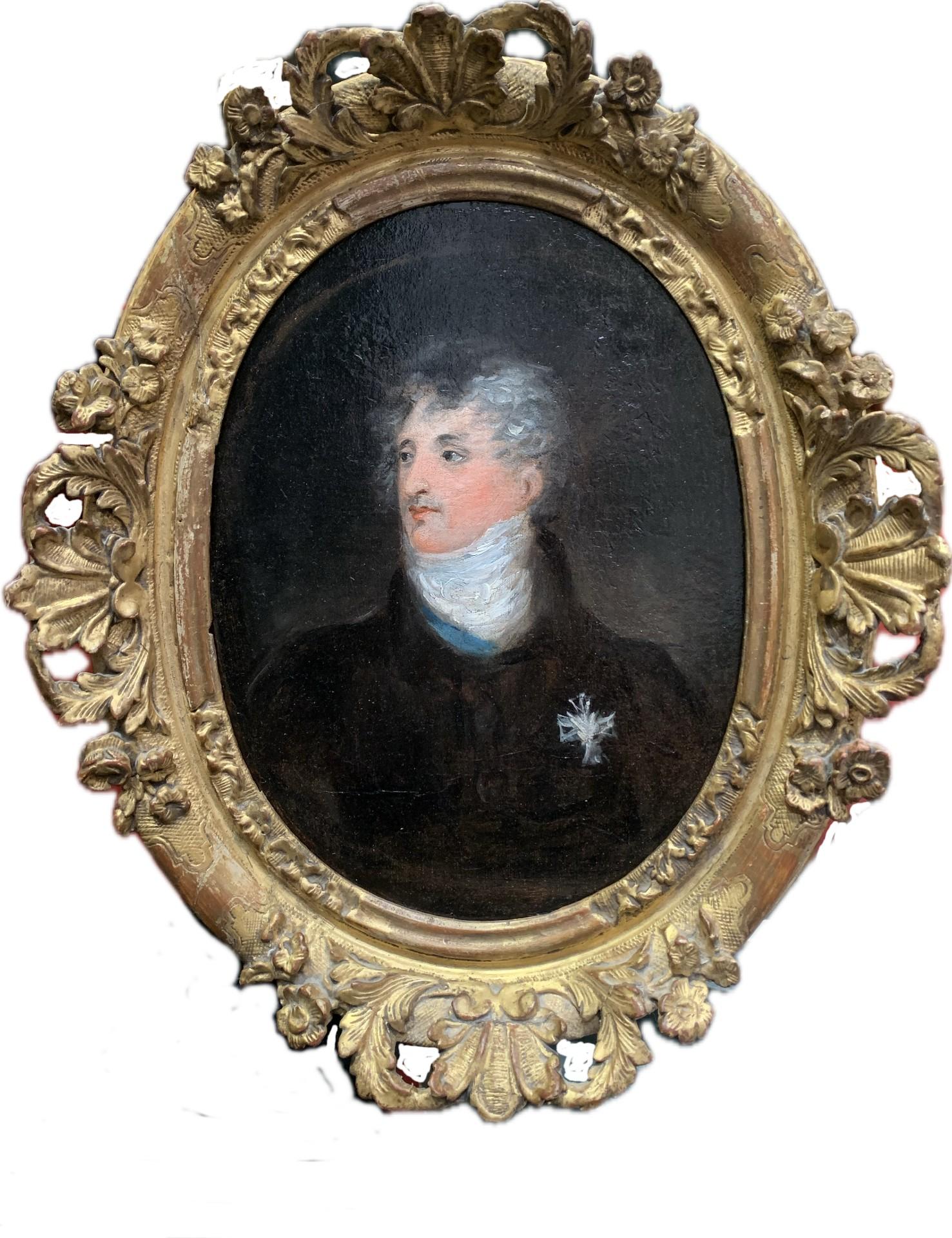 19th Century English School Portrait Painting – Armand Emmanuel du Plessis, 5. Duke of Richelieu