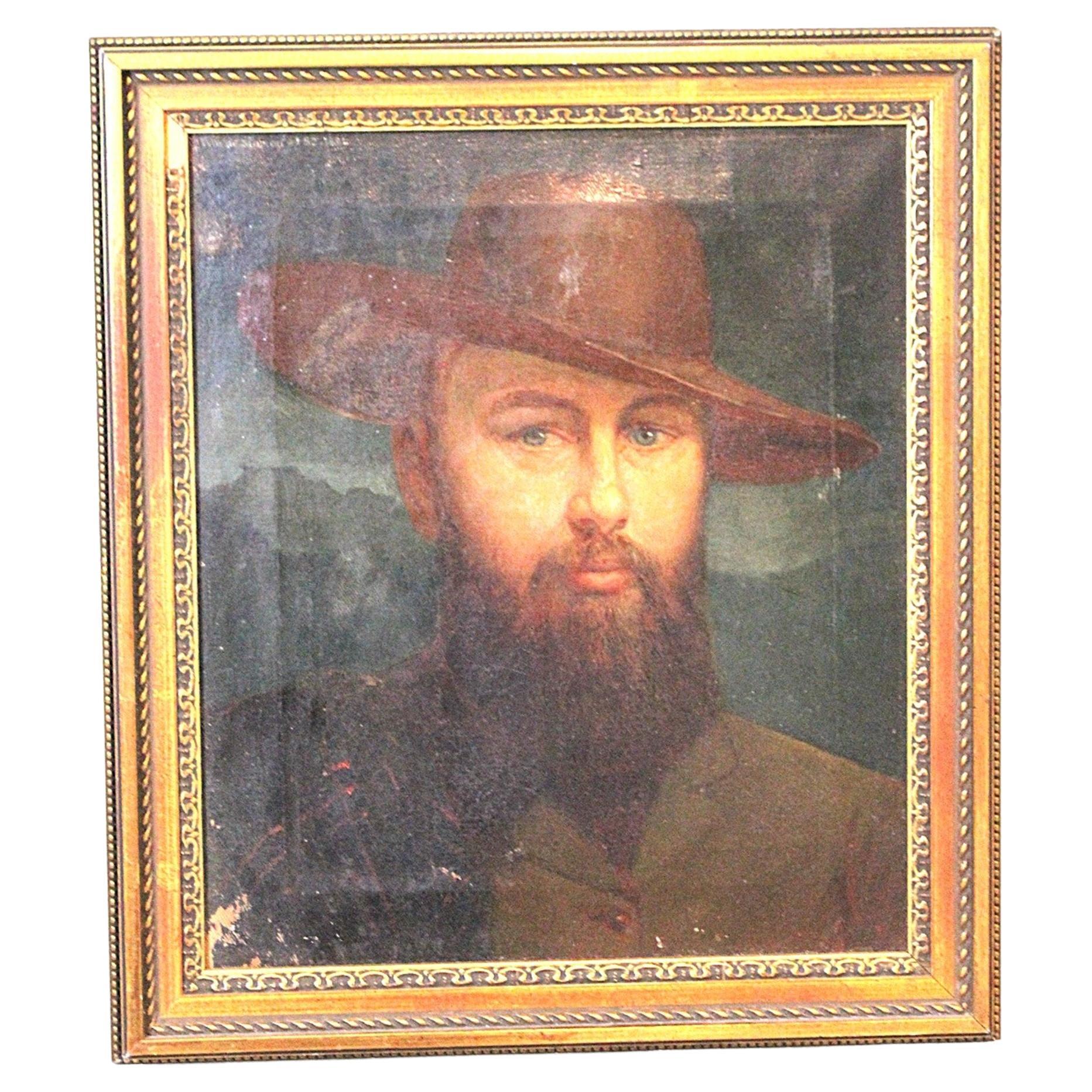 Portrait d'ingénieur des chemins de fer de l'école anglaise du 19e siècle