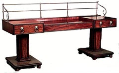 19th Century English Scottish Regency Walnut Sideboard, Antique Design