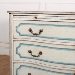 19th Century English Serpentine Front Commode