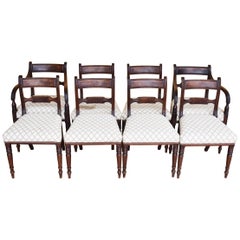 19th Century English Set of 8 Regency Mahogany Dining Chairs Antique 19th Century English Set of 8 Regency Mahogany Dining Chairs