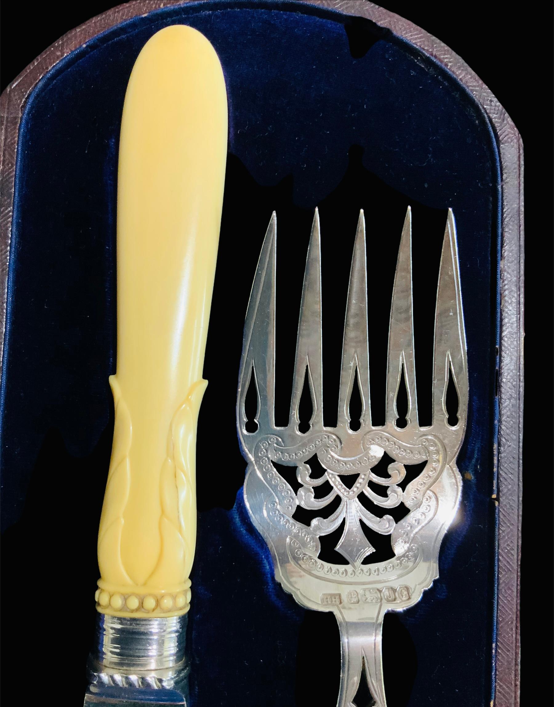 antique ivory handled cutlery