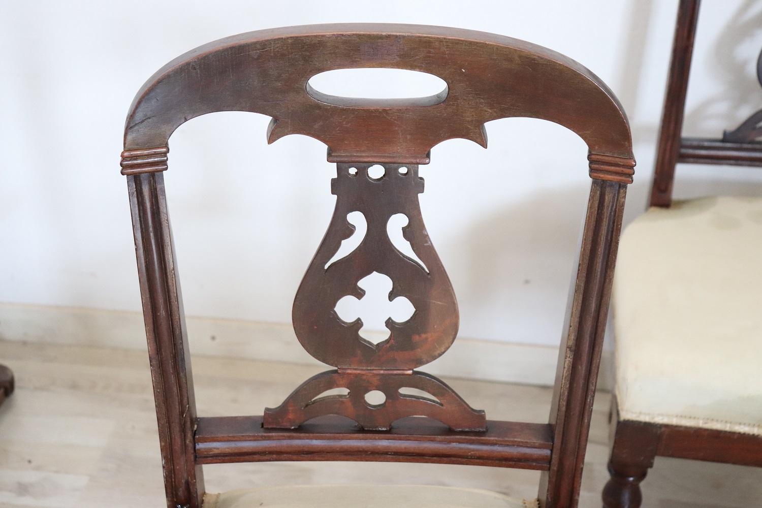 19th Century English Set of Six Antique Chairs For Sale 1