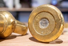 Ensemble anglais du 19ème siècle Poids avec marques de la couronne royale, chiffres et lettres