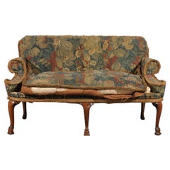 19th Century English Settee with Needlepoint Fabric