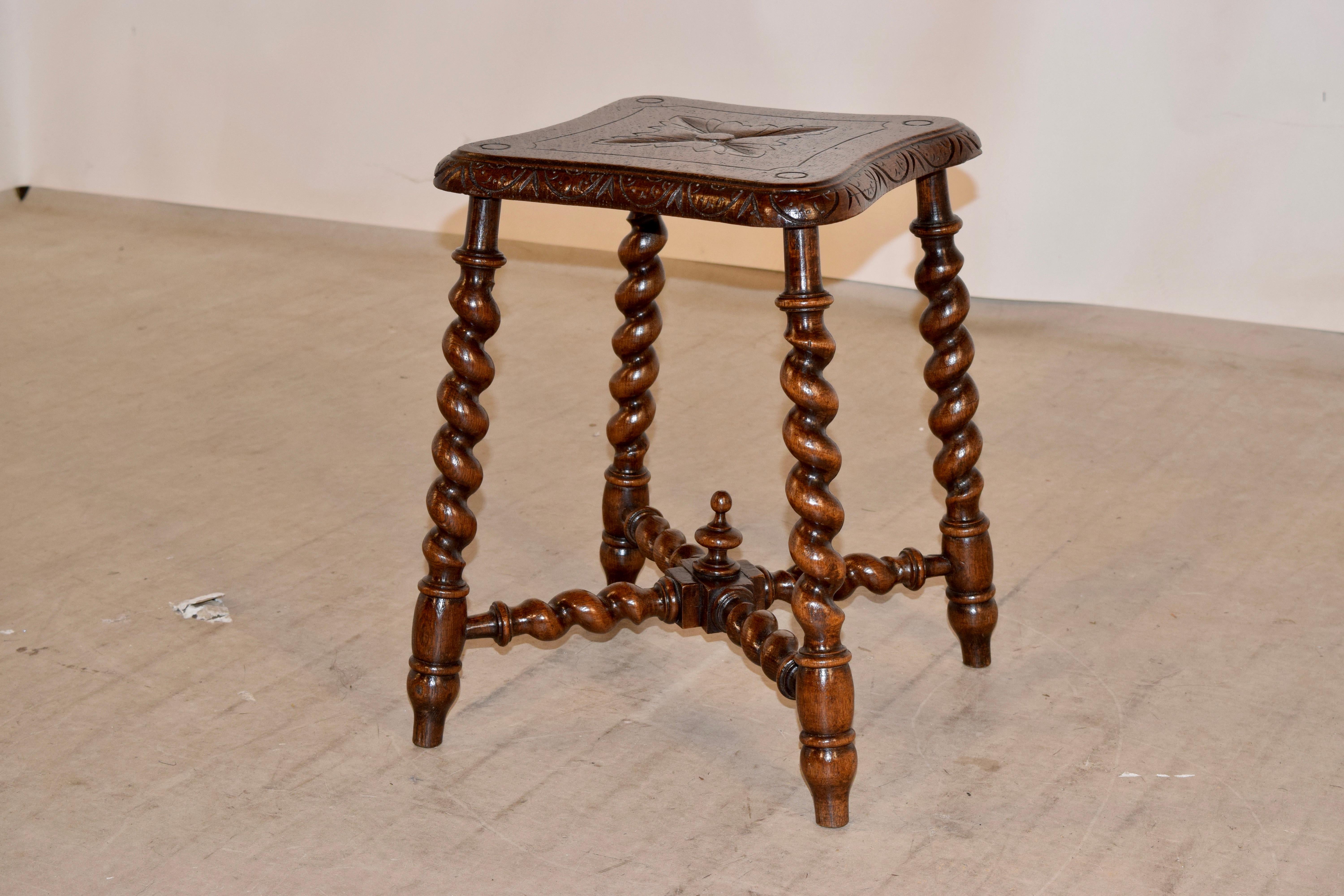 Victorian 19th Century English Shaped Stool