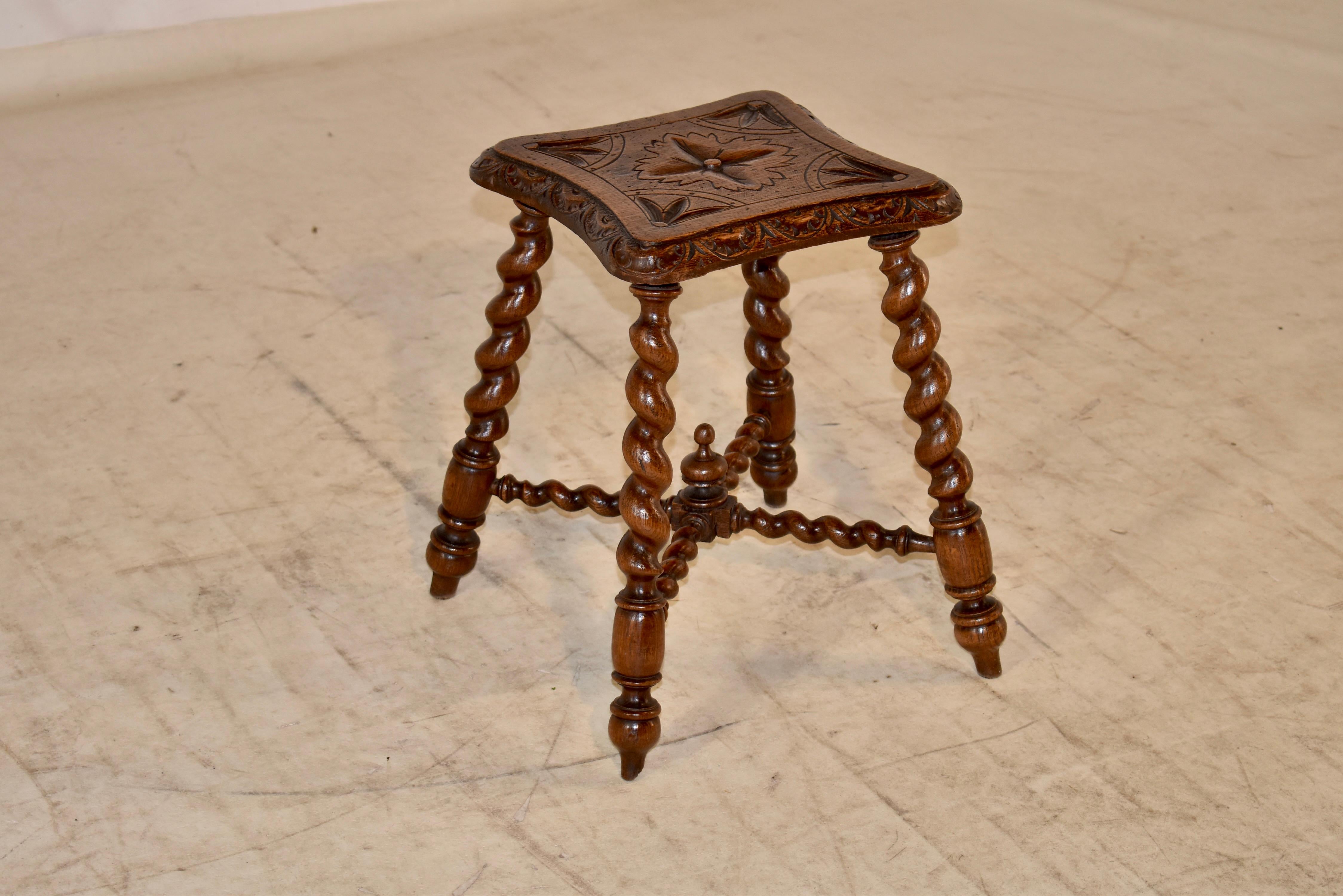 Victorian 19th Century English Shaped Stool