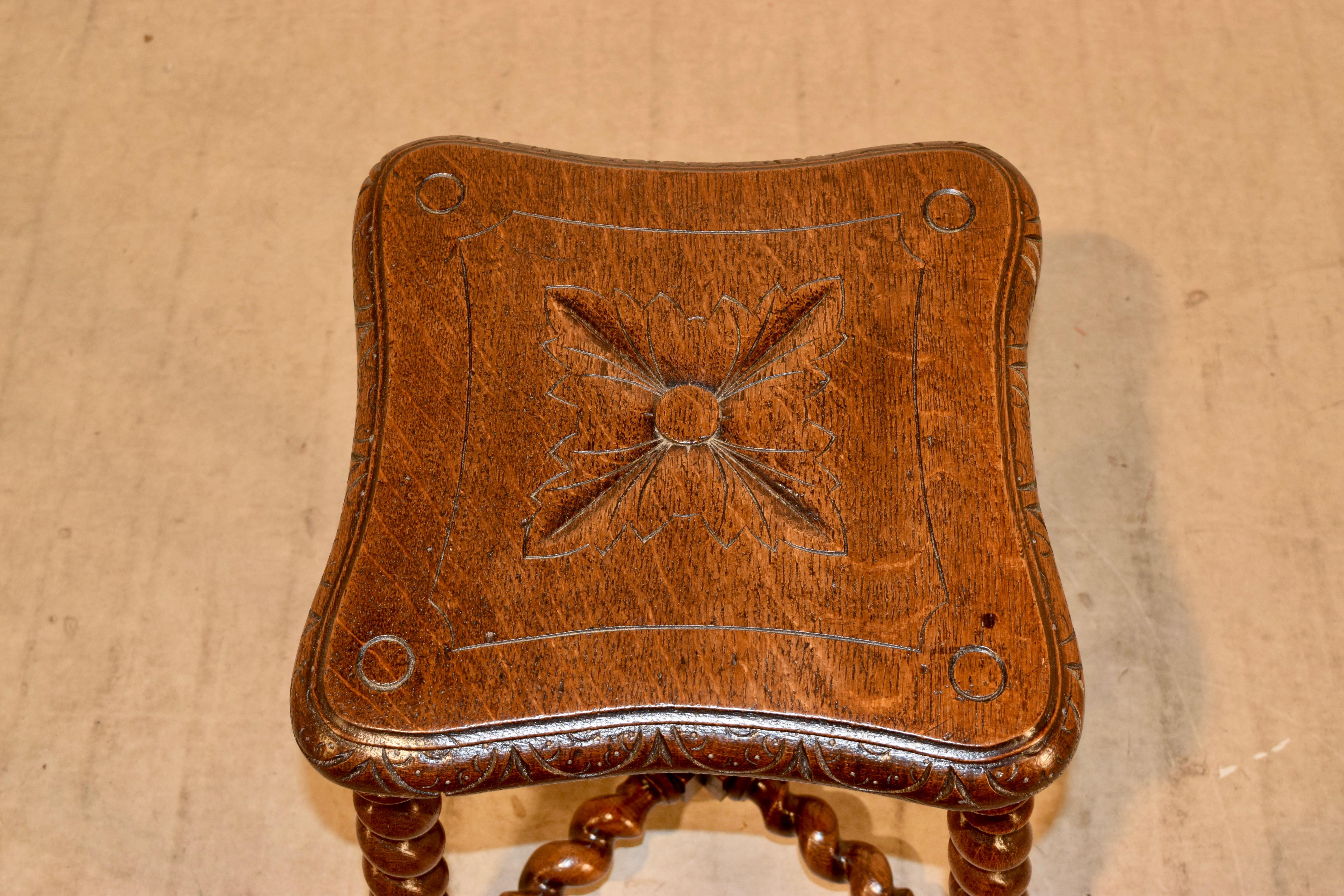 19th Century English Shaped Stool 1