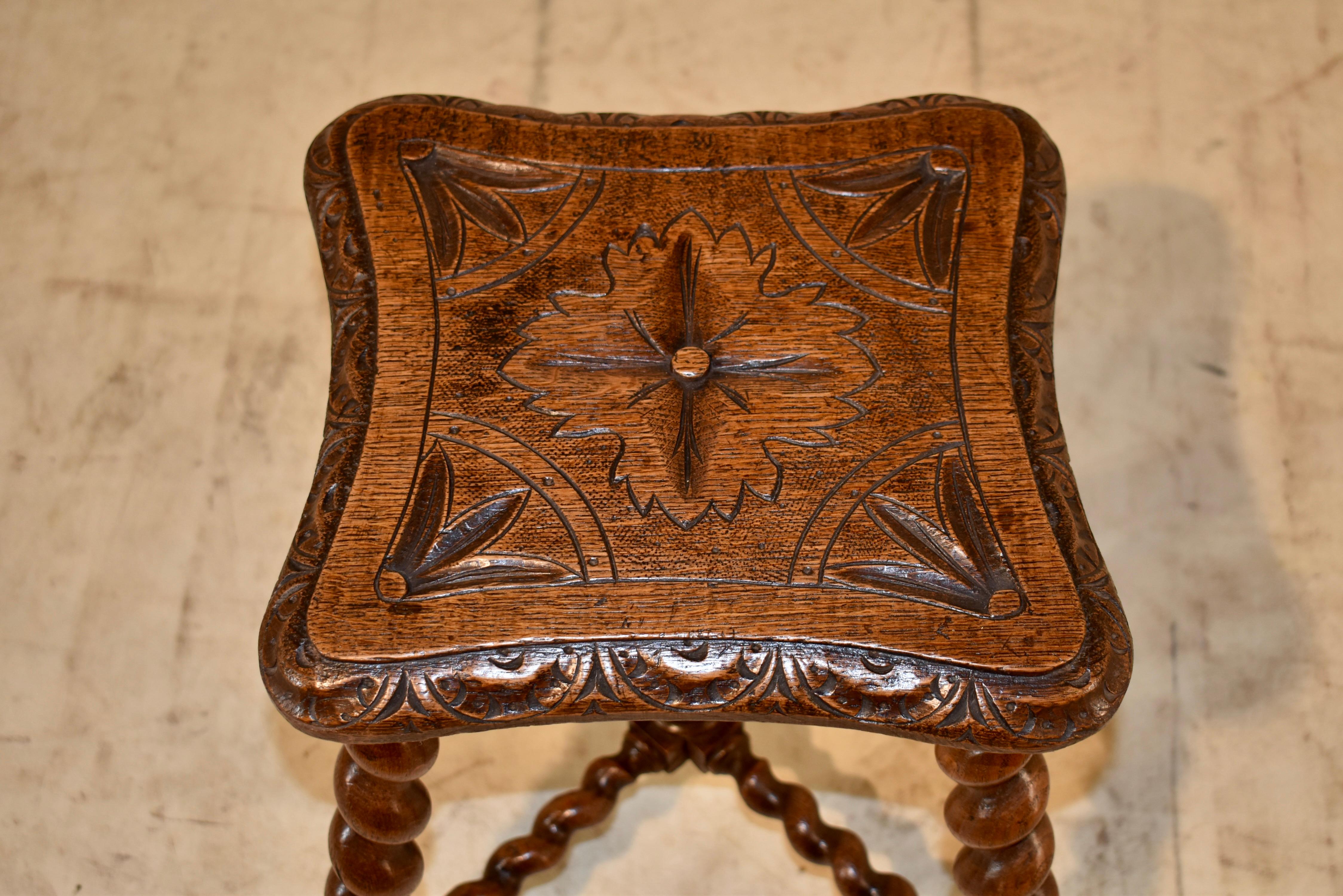 19th Century English Shaped Stool 1
