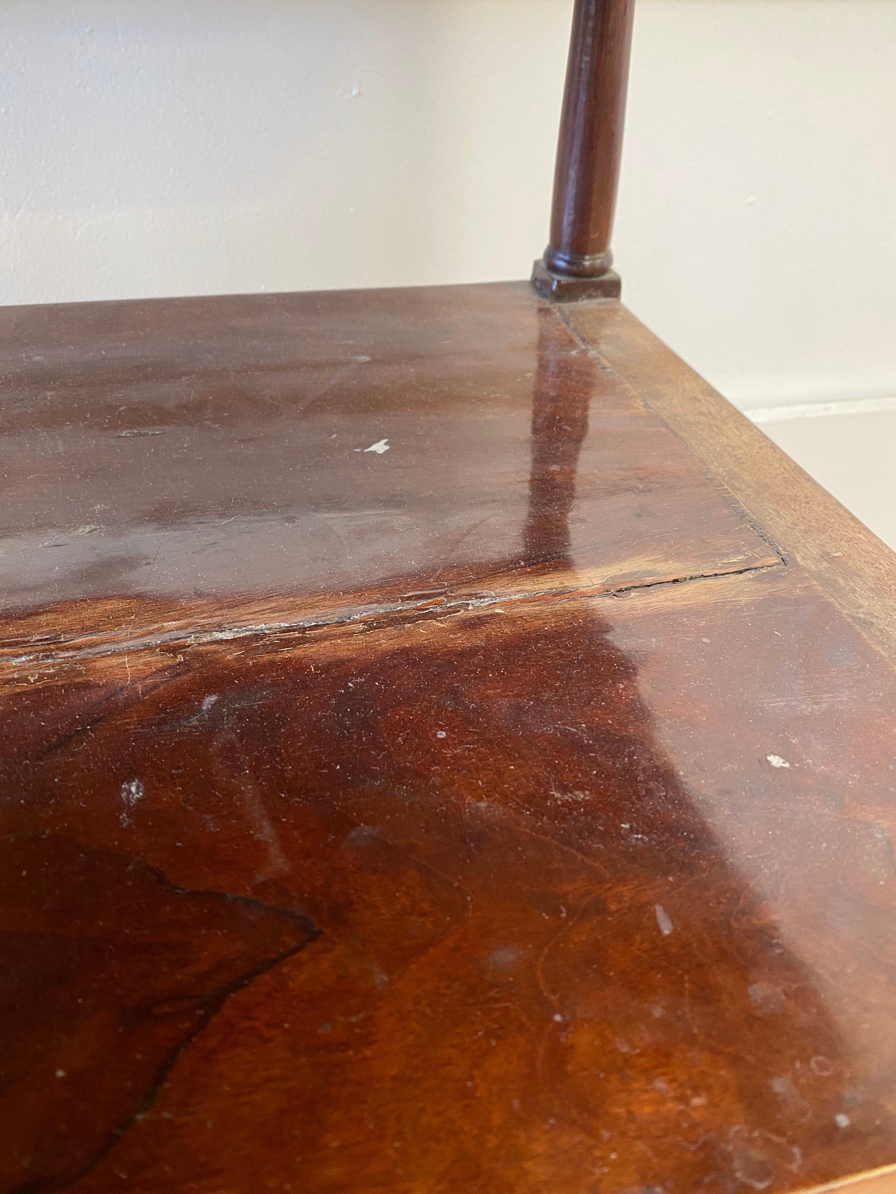19th Century English Shaving Table with Marble Top 7