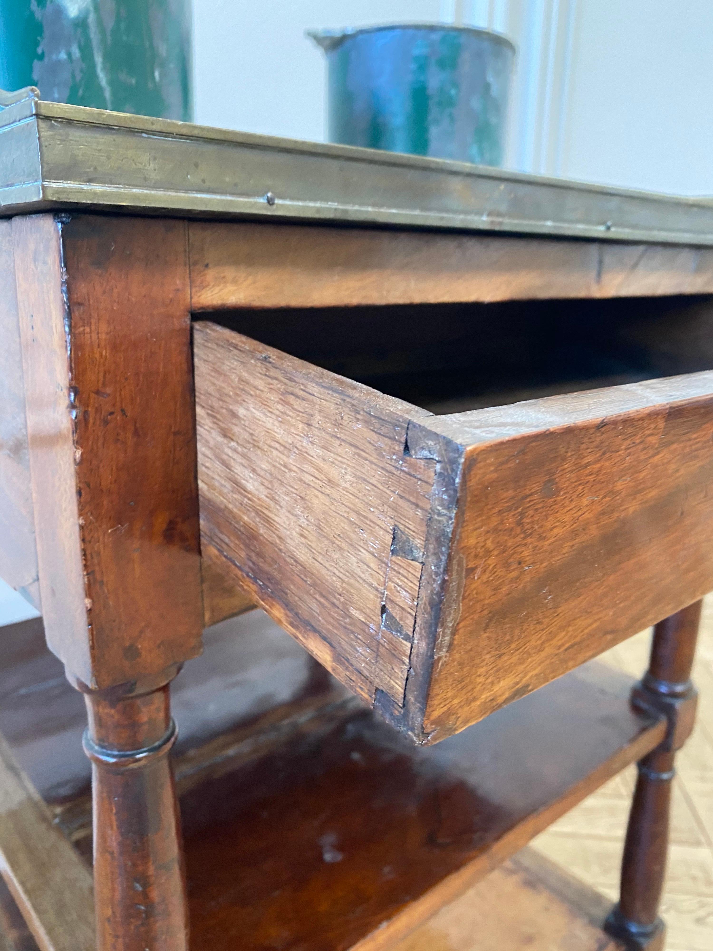 19th Century English Shaving Table with Marble Top 3